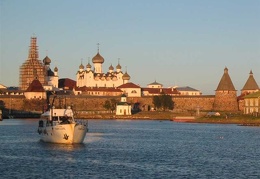Соловки, вид на монастырь с моря